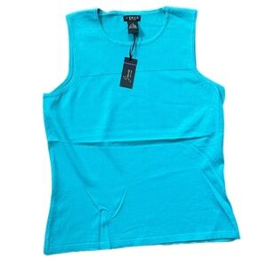 J’Envie Tank Top Blue Teal Blouse Summer Shirt Women’s Size Medium and XSmall